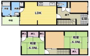 祝町リノベテラス真ん中の間取り画像
