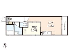 Sフラット江波本町の間取り画像
