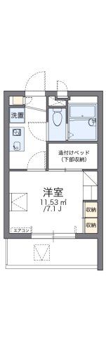 レオパレスハーバーサイドW棟の間取り画像
