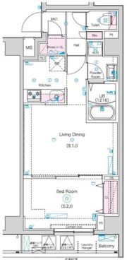 GENOVIA南千住VIIIの間取り画像
