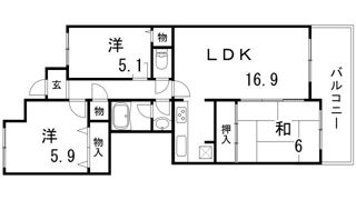 ラブリー鈴蘭台の間取り画像