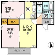 コーポラスITOⅢ Aの間取り画像