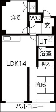 レジデンス高明の間取り画像