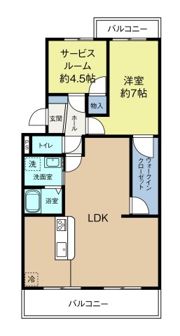 フローラ蜆塚Ⅱの間取り画像
