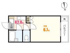 コーポ溝手の間取り画像