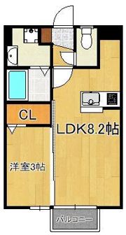 ファープレイス小倉西B棟の間取り画像