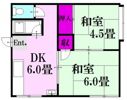 ヴィラ宮島口 B棟の間取り画像
