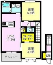 ラフィーネ上中居の間取り画像