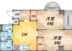 シャトー南船場の間取り画像