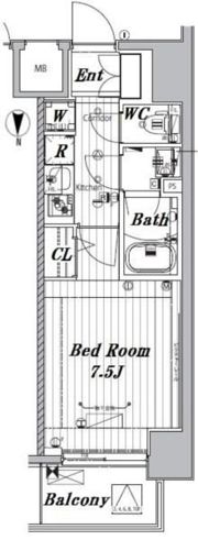 メイクスデザイン両国NORTHの間取り画像
