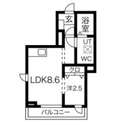 メリディアン柏木の間取り画像