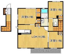 シャーメゾンKT B棟の間取り画像
