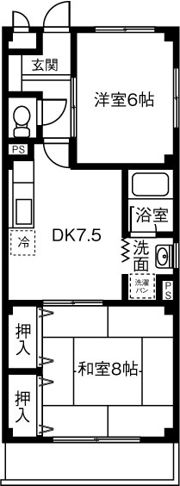 ハイツニュ－大地の間取り画像