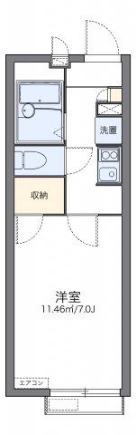 レオパレスパークコンフォールⅡの間取り画像