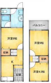楠根南町貸家の間取り画像
