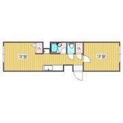 ハイツ岡町北の間取り画像