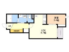 エクラ クローゼット二日市の間取り画像