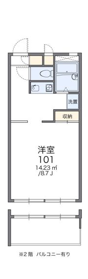 レオパレスヴェルドミールイマイの間取り画像