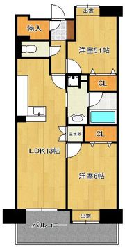 クエストコート中井1512号室の間取り画像