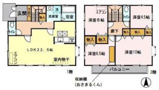 武笠貸家の間取り画像