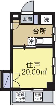 ハナブサマンションの間取り画像