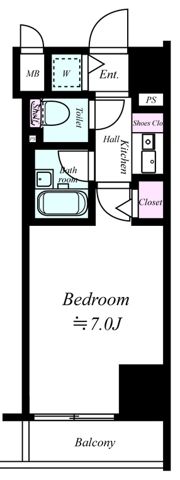 パラシオ南森町の間取り画像
