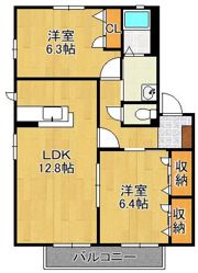 プランドール雄 A棟の間取り画像