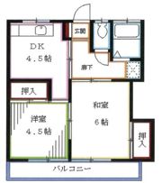 コーポ小川の間取り画像