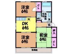ルミナス北久米Ⅰ B棟の間取り画像