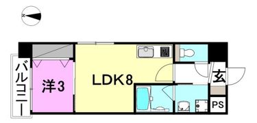 メゾンドール平和通の間取り画像
