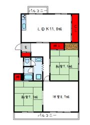 槇塚台C住宅 1棟の間取り画像