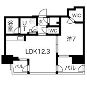 ブランズタワー南堀江の間取り画像