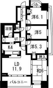 プラウド千種内山公園の間取り画像