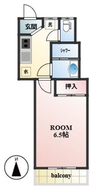ヨコミゾハイムの間取り画像