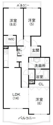 ドルチェ広沢の間取り画像
