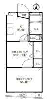 五宿ハイツの間取り画像