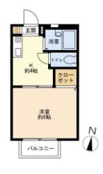 甲南山手フラッツの間取り画像
