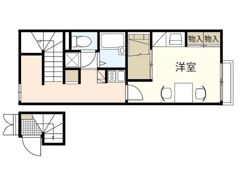 レオパレスフクシマの間取り画像