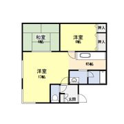 西24南3上下二戸貸家Cの間取り画像