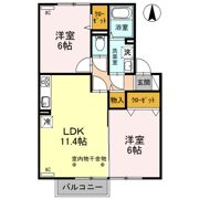 ドルチェ ヴィータ Bの間取り画像