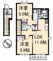 サンハイツ B棟の間取り画像