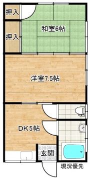 福島貸家の間取り画像