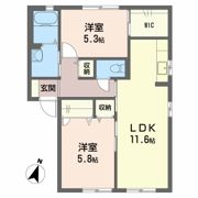 K－HAUS Ⅰ棟の間取り画像