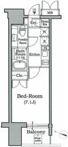 レジディア文京本駒込の間取り画像