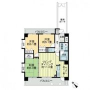 ライオンズマンション比治山公園の間取り画像