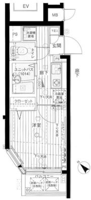 メインステージ銀座の間取り画像