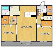 カーサ宮ノ前 直方 A棟の間取り画像