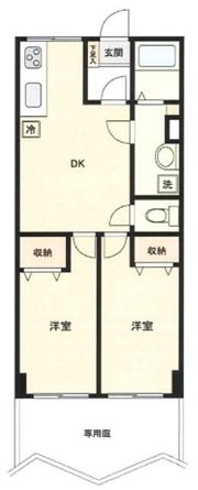 三鷹陵雲閣マンションの間取り画像