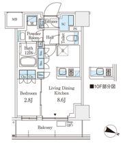 パークアクシス横浜阪東橋の間取り画像