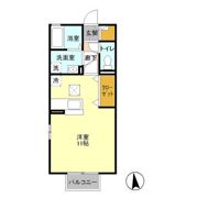 レセンテ新田原 Ⅰの間取り画像